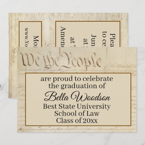 Law School Paralegal Graduation Invitation Party