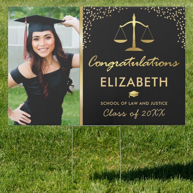 Law School Photo Graduation Yard Sign (Insitu)