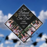 Law School She Believed She Could 5 Photo Collage Graduation Cap Topper<br><div class="desc">Personalize this modern design with your 5 favorite photos and the grads name and class of date. Designed by Thisisnotme©</div>