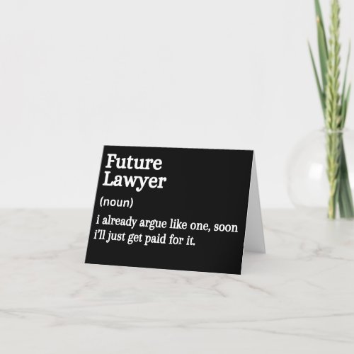Law School Student Future Lawyer funny Thank You Card