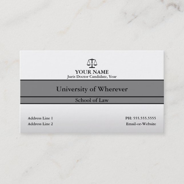 law student business card (Front)