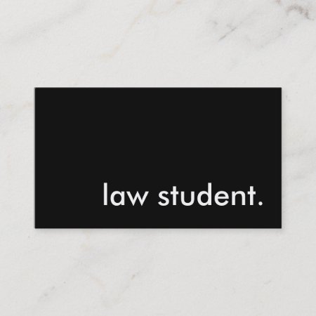 Law Student. Business Card