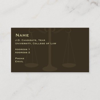 Law Student Business Card 2 by aleonard4 at Zazzle