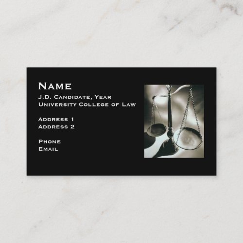 Law Student Business Card 3