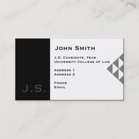 Law Student Business Card 3