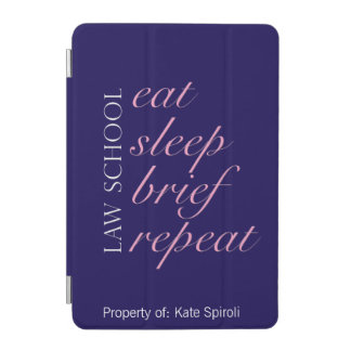 Law Student "Eat Sleep Brief Repeat" Humorous iPad Mini Cover