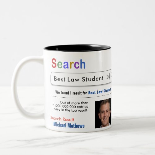 Law Student Funny Custom Best Search Gift Mug