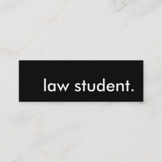 law student. mini business card