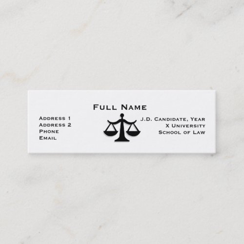 Law Student Profile Card 1 Business Card Templates