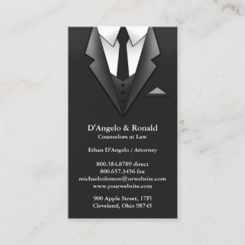 Law Suit Business Card by all_items at Zazzle