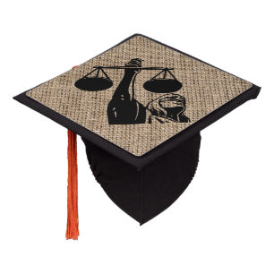 Law Symbol Scale Graduation Cap Topper