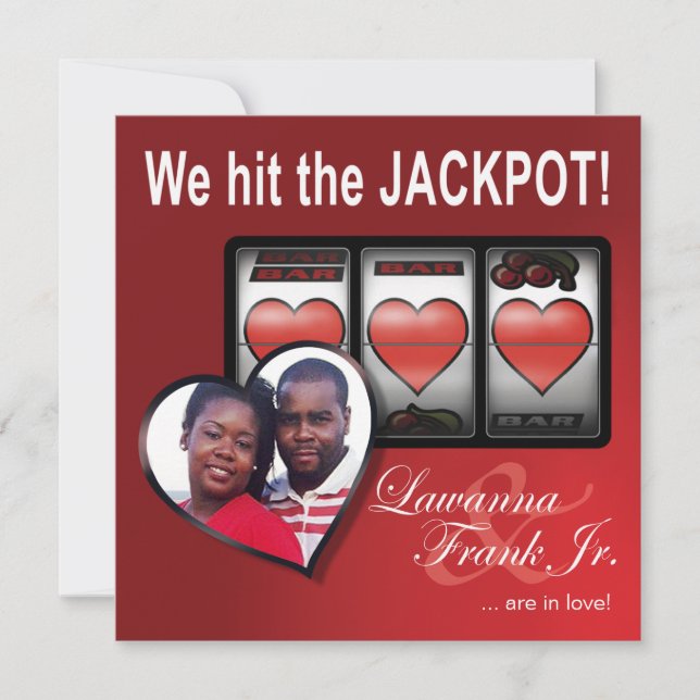 Lawanna Las Vegas Jackpot Hearts Save the Date (Front)