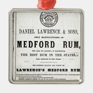 Lawerence's Medford Rum Metal Ornament