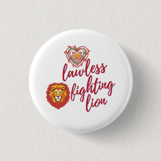 Lawless fighting lion button