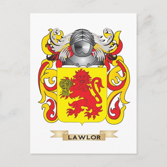 Lawlor Coat of Arms (Family Crest) Postcard (Front)
