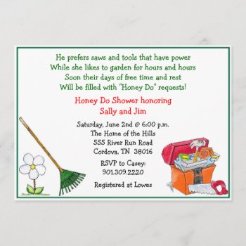 Lawn And Garden Bridal Shower Invitation by WackyKracker at Zazzle