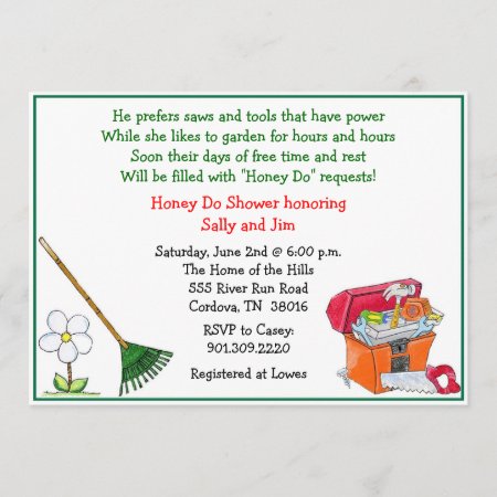 Lawn And Garden Bridal Shower Invitation