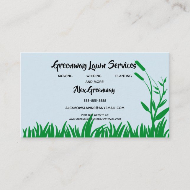 Lawn and Garden Services Business Card (Front)