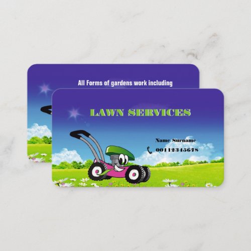 Lawn and landscaping business card
