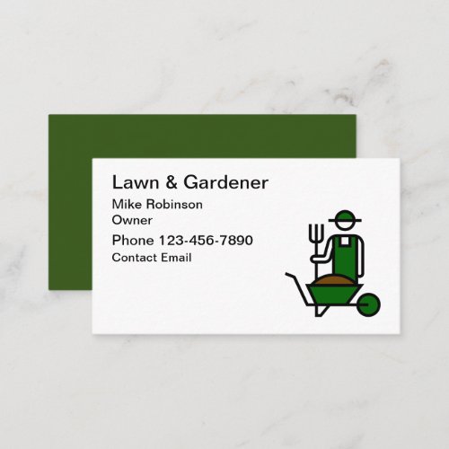 Lawn And Landscaping Care Business Cards