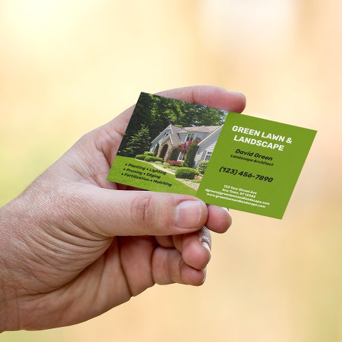 Lawn and Landscaping Company  Business Card