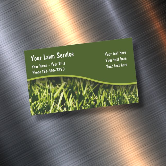 Lawn And Landscaping Design Business Card Magnet (Creator Uploaded)
