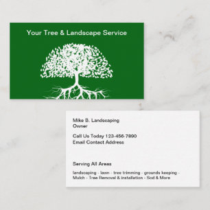 Lawn And Landscaping Local Service Business Card