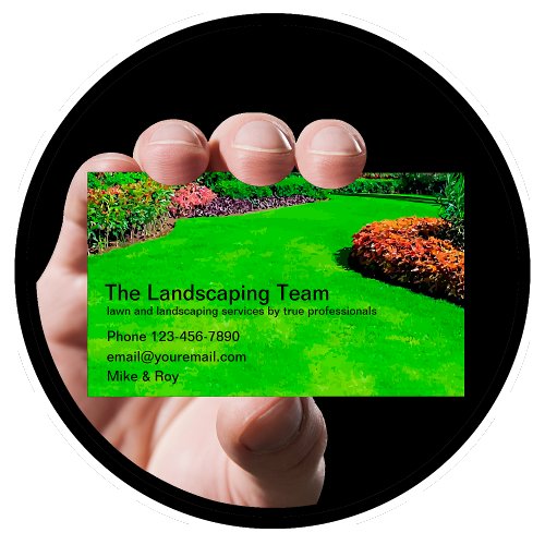 Lawn And Landscaping Modern Business Cards