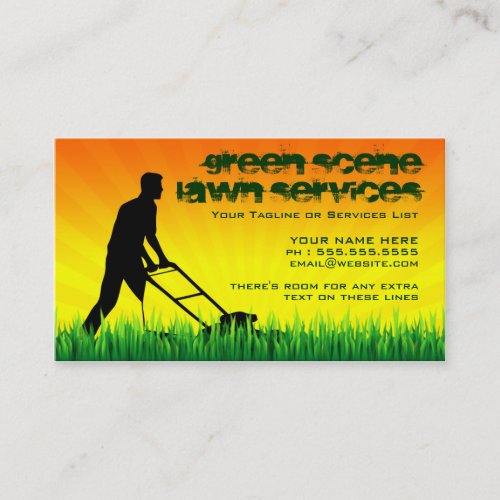 lawn AND snow services Business Card Templates