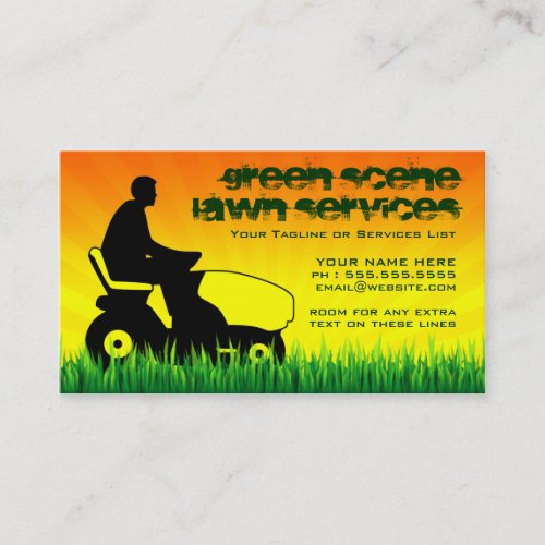 lawn AND snow services Business Card Templates