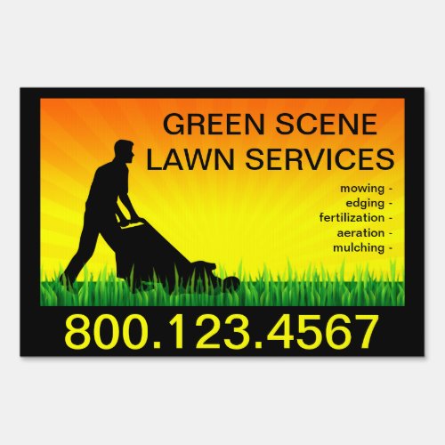 lawn and snow services sign