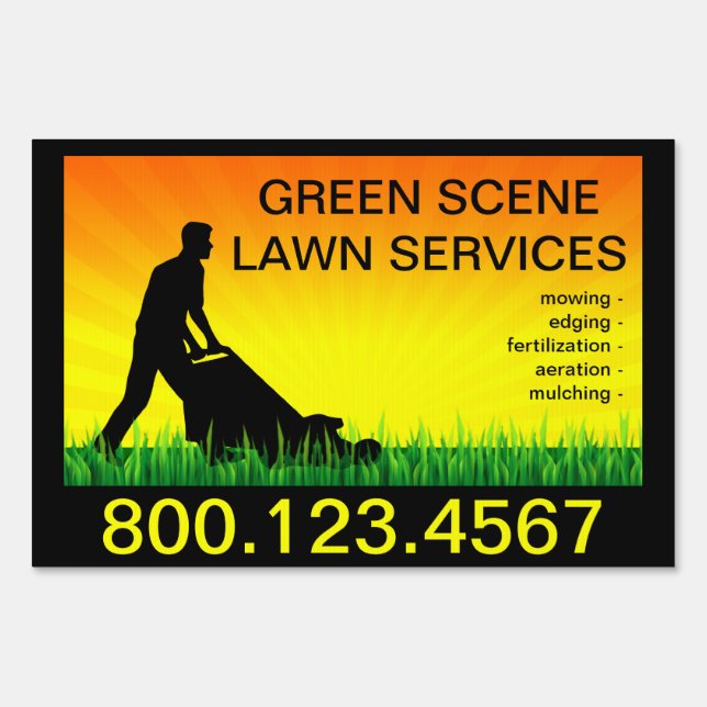 lawn and snow services sign (Front)