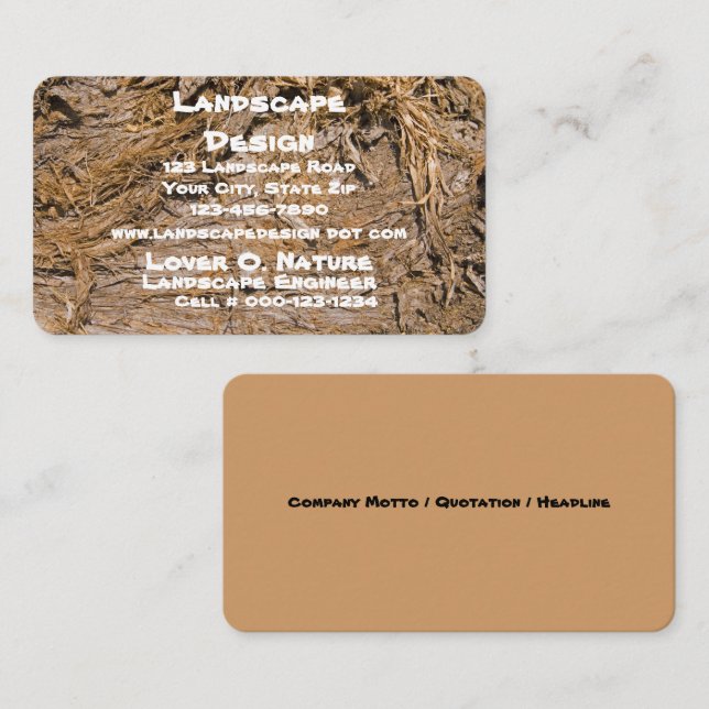 Lawn and Tree Care Service Shaggy Bark Juniper Pic Business Card (Front/Back)