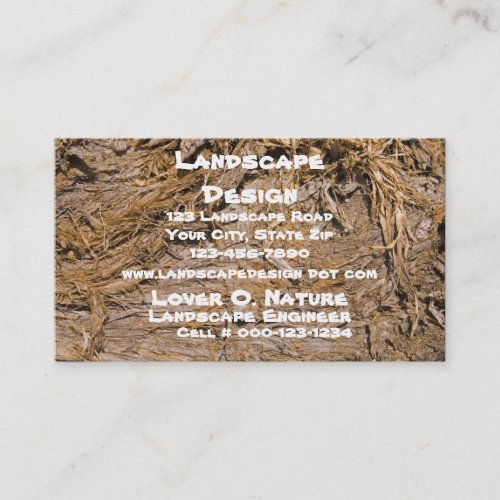 Lawn and Tree Care Service Shaggy Bark Juniper Pic Business Card