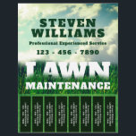 Lawn and yard services tear off flyer<br><div class="desc">Professional standout bold text cover with tear off snippets. Ideal for landscaping,  yard and lawn care professionals.</div>