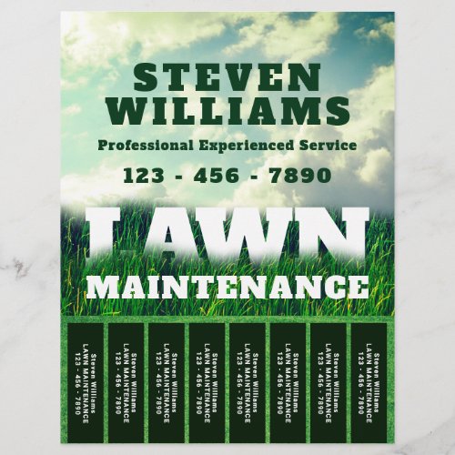 Lawn and yard services tear off flyer