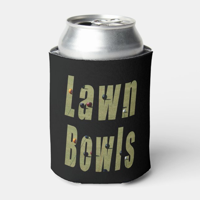 Lawn Bowl Dimensional Logo, Can Cooler (Can Front)