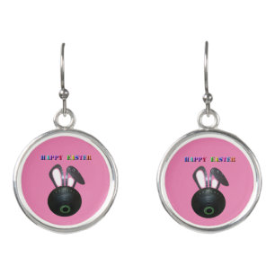 Lawn Bowl Easter Bunny, Earrings