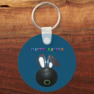 Lawn Bowl Easter Bunny, Keyring