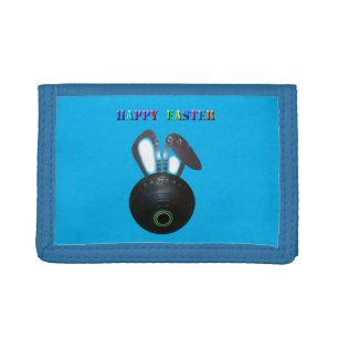 Lawn Bowl Easter Bunny,  Trifold Wallet