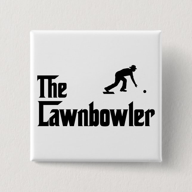 Lawn Bowl Pinback Button (Front)