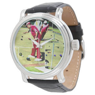 Lawn Bowlers Abstract Bowls Design, Watch