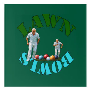 Lawn Bowlers Bowling, Acrylic Print