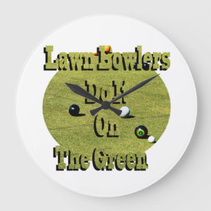 Lawn Bowlers Do It On The Green, Funny Large Clock