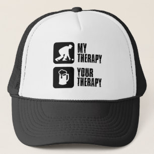 Lawn bowling design trucker hat