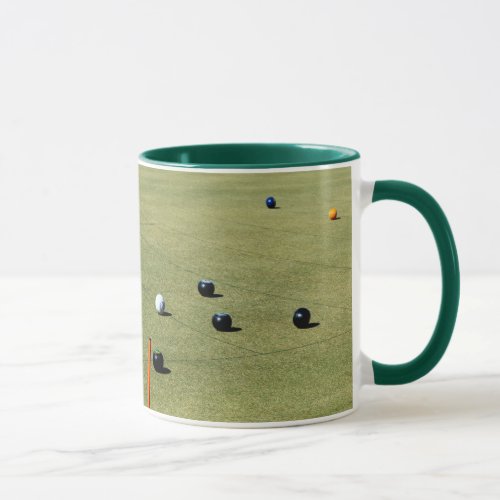 Lawn Bowls Action Game Mug