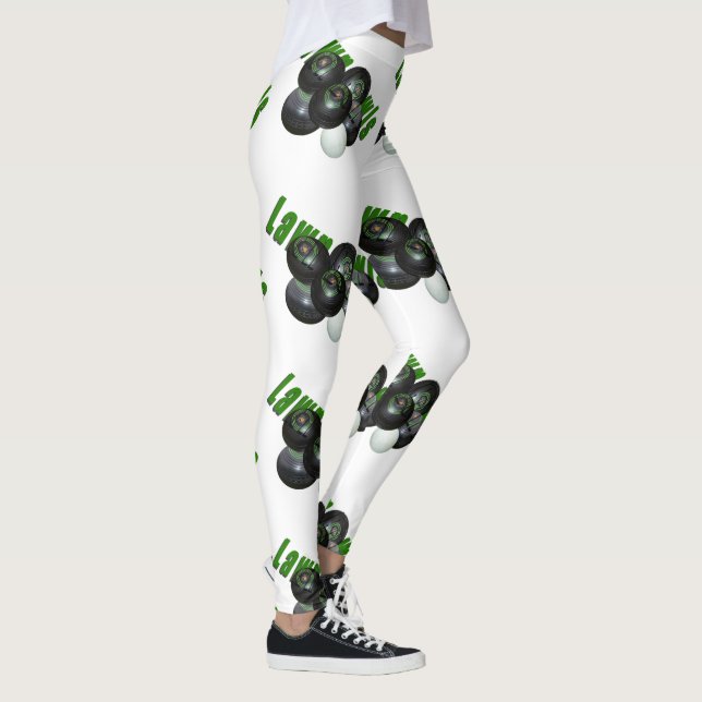 Lawn Bowls And Logo, Leggings (Right)