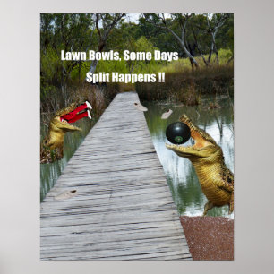 Lawn Bowls Australia Split Happens, Poster