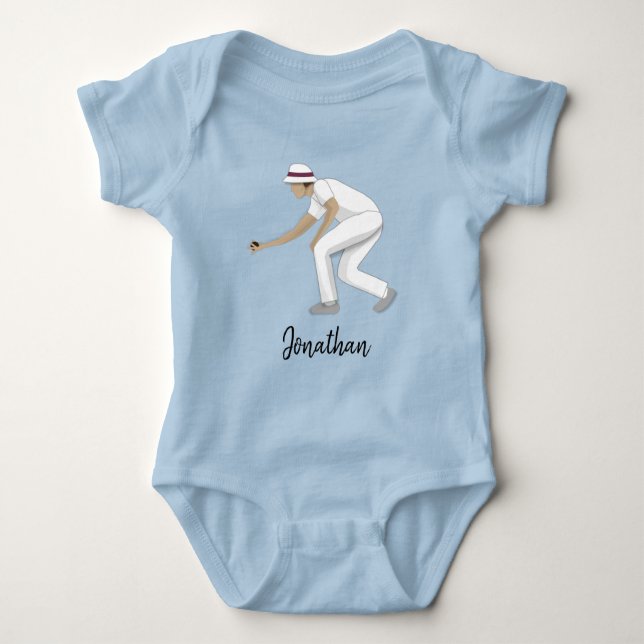 Lawn Bowls Baby Bodysuit (Front)