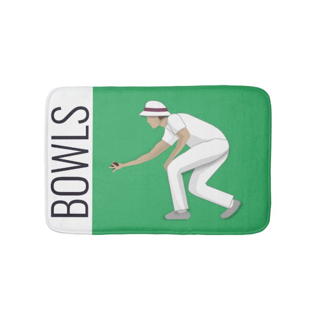 Lawn Bowls Bath Mat (Front)